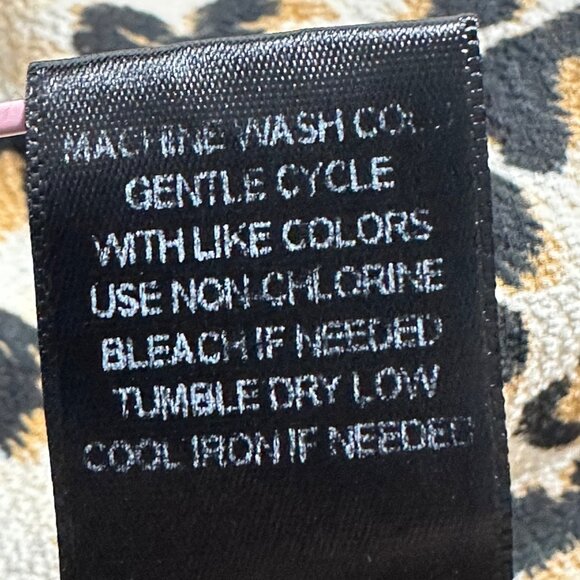 Alison Andrews Womens Leopard Print Roll Tab Sleeve Blouse L Mob Wife Career - Picture 7 of 9